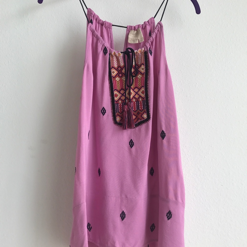 Vanessa Mooney Embroidered Tank Top